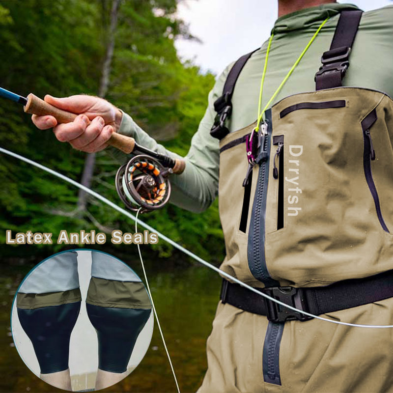 Wader kedap air tanpa sepatu b - Fishing Waders ulasan dan harga